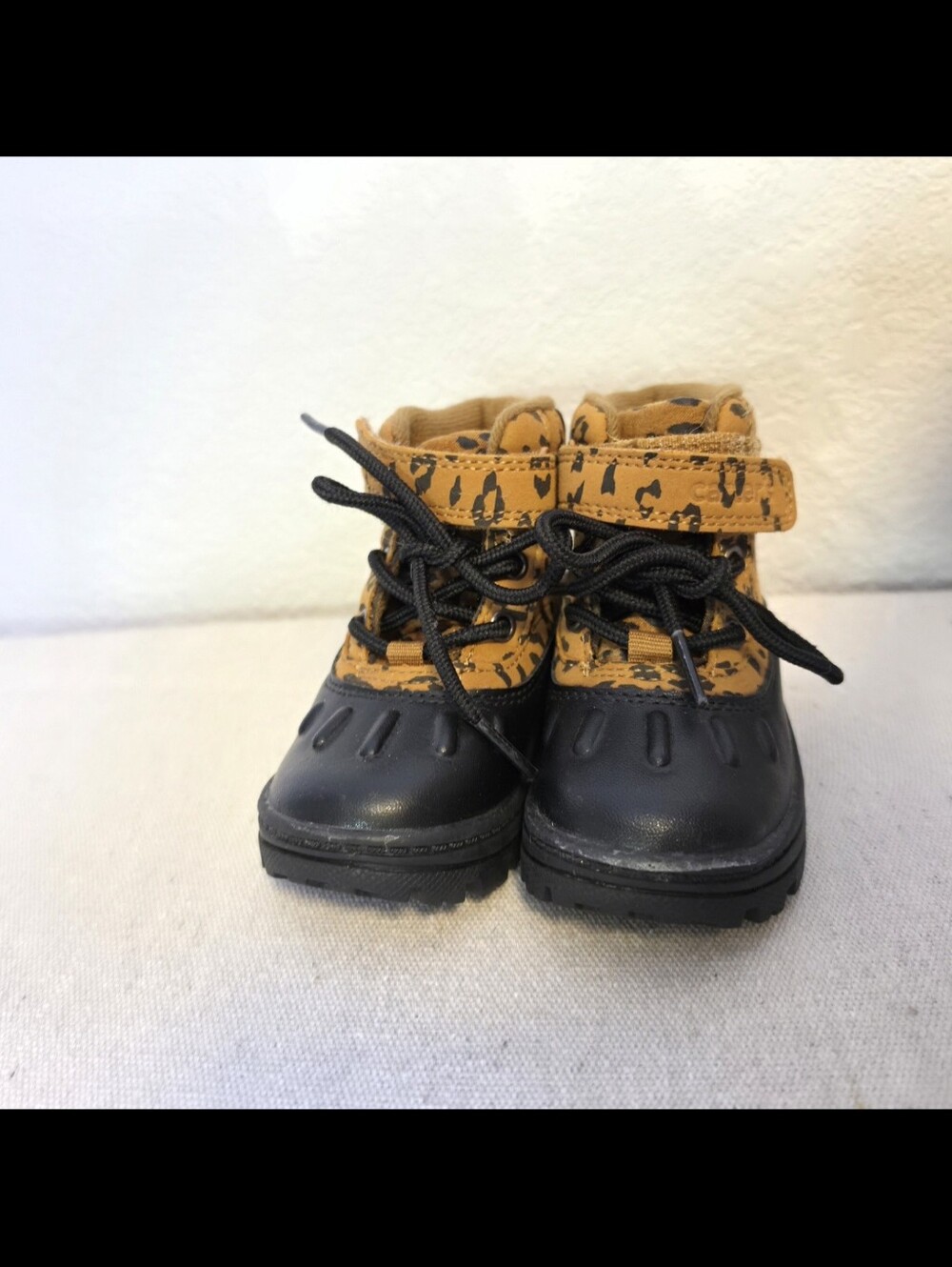 Carter's Freddie Cheetah Print Duck Boots Toddler Size 5